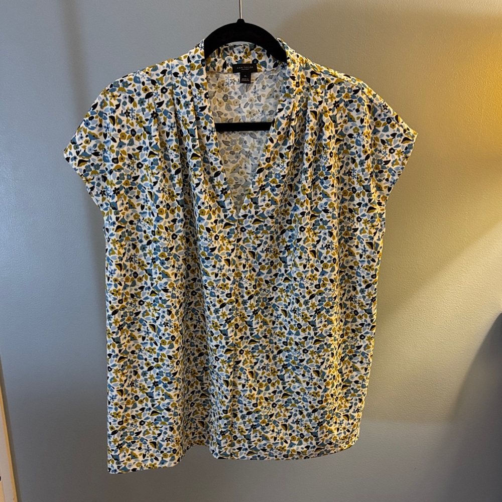 ann taylor factory multicolor floral top